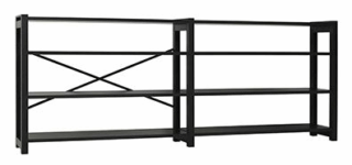 Musta kaksiosainen avohylly