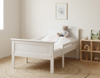 Jatkettava lastensänky miljöökuva